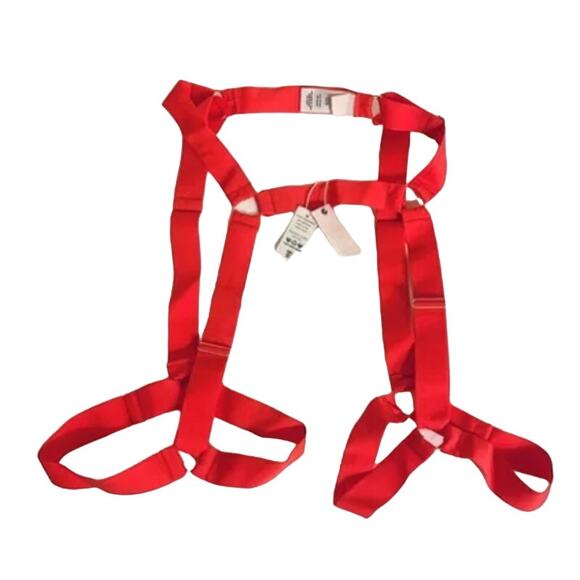 We are HAH Strung Out Garters Garter Belt in Siren Red, One Size (OS) - Picture 4 of 7